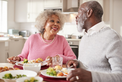 elder woman with caregiver